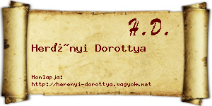 Herényi Dorottya névjegykártya